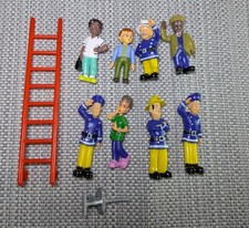 Fireman Sam Mini Figures Bundle Collection Set Job Lot - 8 Figures and Ladder 