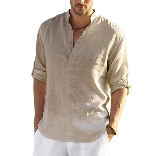 Mens solid beach shirts henley - solid,