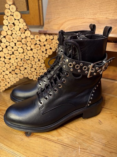 Zara ladies black leather - zara,