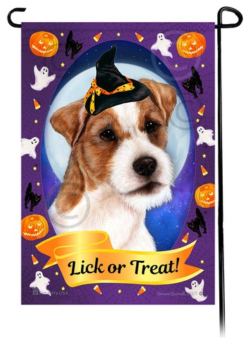 Halloween garden flag broken - garden,