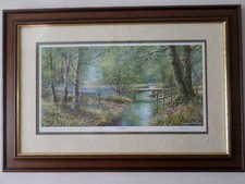 Woodland Stream By Terry Harrison Framed Signed Print 24" x 16½" Picture