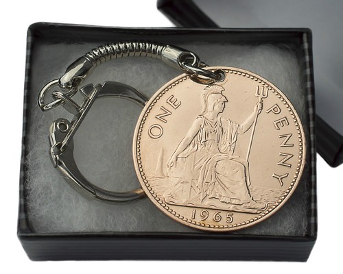 Penny coin keyring british - penny,