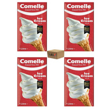 4 x Comelle Ice Cream Mix Vanilla 1L Skimmed UHT Long Life Milk Sundea
