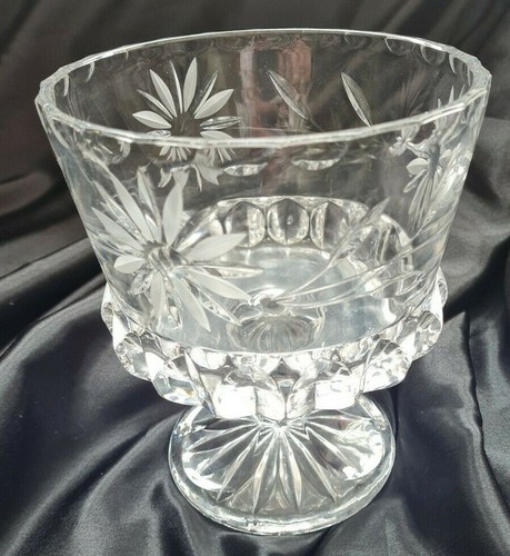 Glass cut crystal footed - glass,