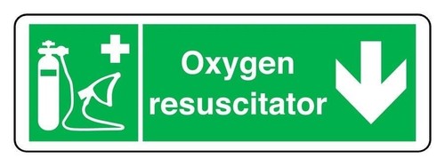 Oxygen resuscitator arrow down - resuscitator,