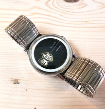 Vintage Caravelle Antichoc Jump Hour Manual Winding Panda Dial Watch - 34mm