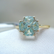 Certified Paraiba Tourmaline & Diamond Yellow Gold Ring