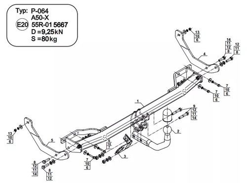 Swan neck tow - neck, peugeot