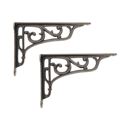 Shelf brackets pair pewter - brackets,
