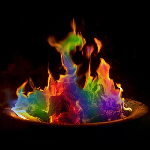 Magic neon flames colour - x,
