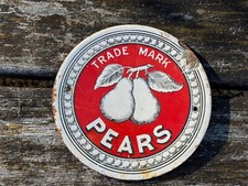 Old Vintage Antique Shop Enamel Sign Metal Advert Pears Soap Box Tin Packet