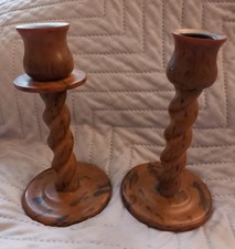 VTG Pair Art Deco Barley Twist