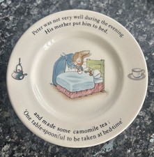 VINTAGE WEDGWOOD BEATRIX POTTER PETER RABBIT PLATE - COLLECTABLE EARLY 1980s