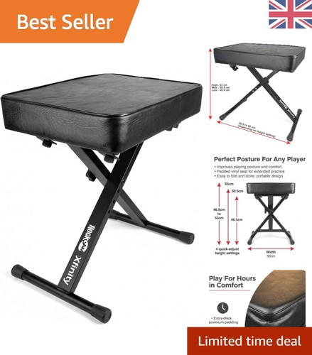 Adjustable piano bench with - adjustable,