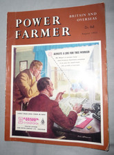 Power Farmer Magazine August 1955 - Wear & Tear But A Good Read & Nice Adverts