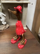 QUIRKY WOODEN BAMBOO DUCK RED