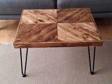 Handcrafted Coffee Table Made With Reclaimed Wood Finished In Boiled Linseed Oil