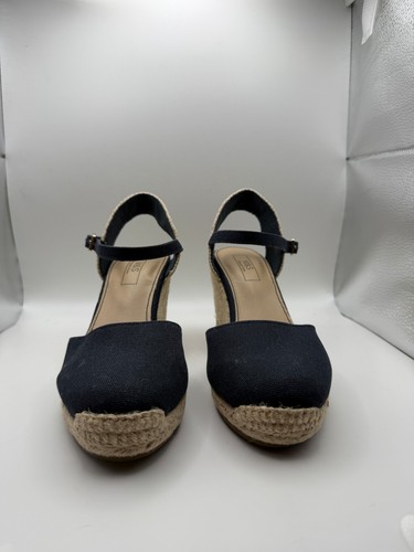 Navy blue espadrille - blue,