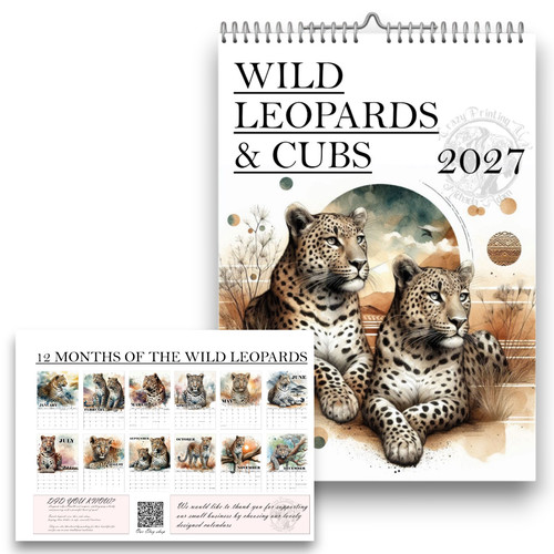 Leopard calendar - leopard,