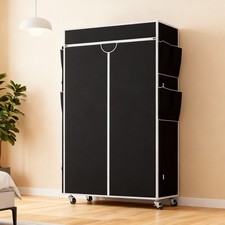 Large fabric canvas wardrobe - large,