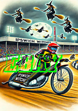 Ipswich Witches Speedway Card inc envelope - Birthdays, Get Well etc