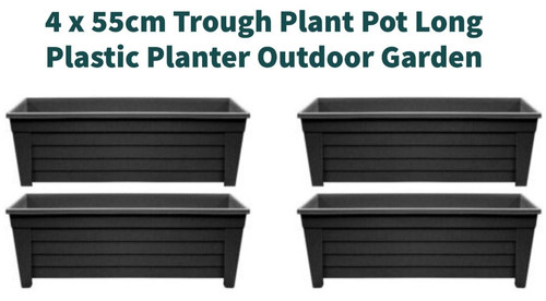 Trough plant pot long plastic - trough,