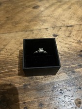 18 Carat White Gold Princess Cut .3/.4 Carat Diamond Ring Size K