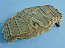 Nostalgic vintage 98mm x 75mm Minted Brass metal Elvis Presley Belt Buckle