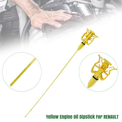 Engine oil dipstick - yellow, for