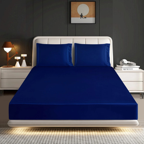 Silk satin fitted sheet - satin,