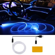 5m RGB LED Lights Under Dash Car Interior Atmosphere Strip Neon Party Light Kits