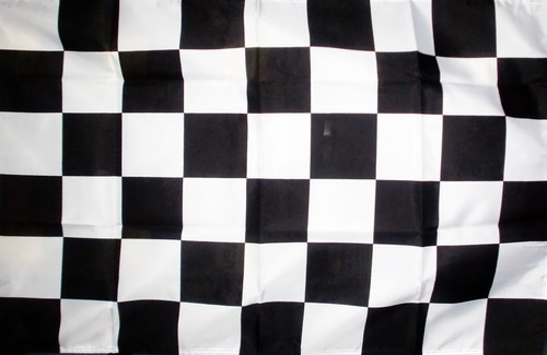 Black and white checkered - white,