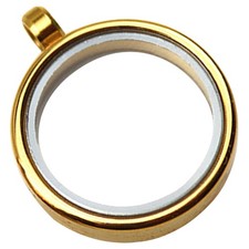  Glass Locket Pendant Photo Necklace Alloy Open Back Bezel Floating Charm