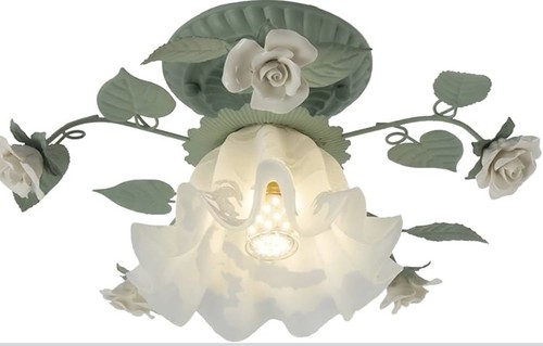 Vintage floral ceiling - vintage, light