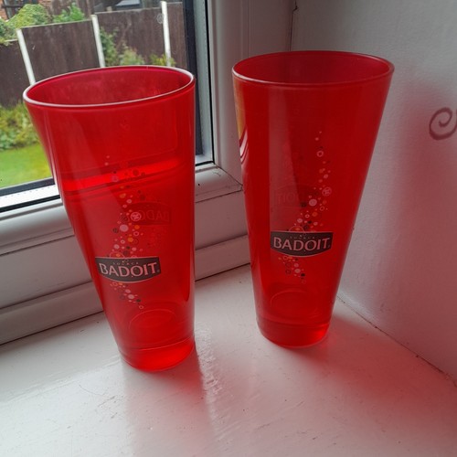 Badoit tall red french vintage - badoit,