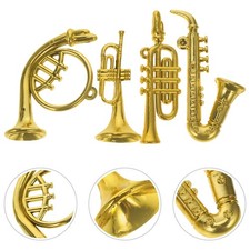 8 Pcs  Mini Plastic Musical Instrument Home Ornament Accessories Holiday Gifts