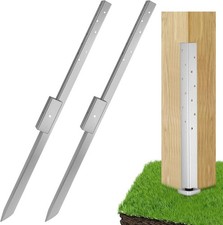 2 Pack Fence Post Repair Stakes,  71cm Heavy Duty Anchor Ground Spikes