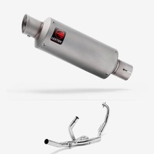 Lextek Stainless Steel GP1 Matt 240mm Exhaust System for Suzuki SV650 (99-02)