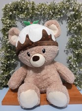 Clintons Christmas Pudding Bear Plush Toy