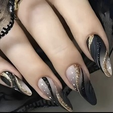 24pcs Almond Nail Tips Simple