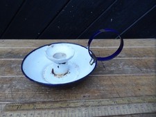 Antique Enamel Candle Holder 