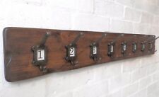 Rustic style Cloakroom School style Coat Rack with label frame hooks No 1-10
