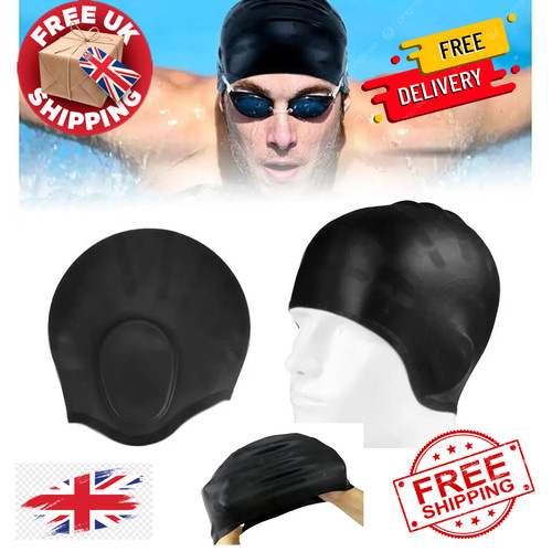 Silicone swimming cap with - swimming, ear