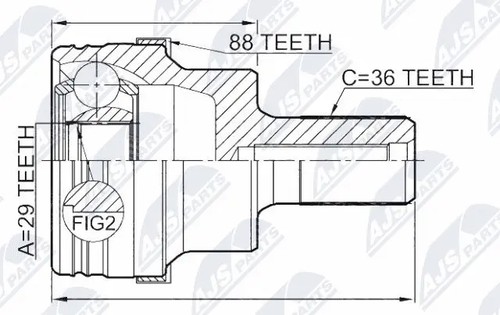 Rear joint kit drive - joint,