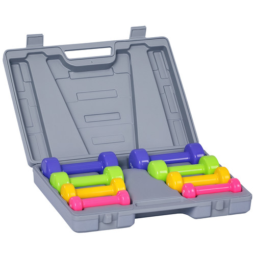 Homcom 10kg colourful dumbbell - colourful,