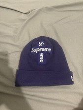 Supreme FW20 Purple Box Logo  Cross Beanie New Era One Size BNWT