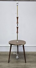 Vintage 60s Floor Lamp With Integrated Table & Dansette Legs  Working Boho Prop 