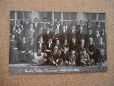 BEACH CAMP CLEVELEYS LANCASHIRE HOLIDAY MAKERS GROUP SEPT.5TH  1926 RP POSTCARD
