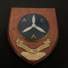 Vintage Royal Air Force AIRCREW ASSOCIATION Mess Wall Plaque ~ SID COOLE DFM