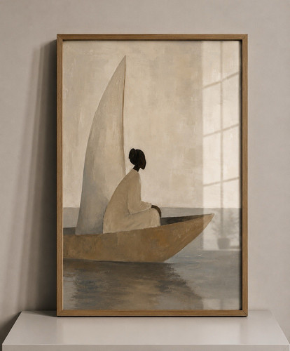 Framed nautical print wall art - nautical,